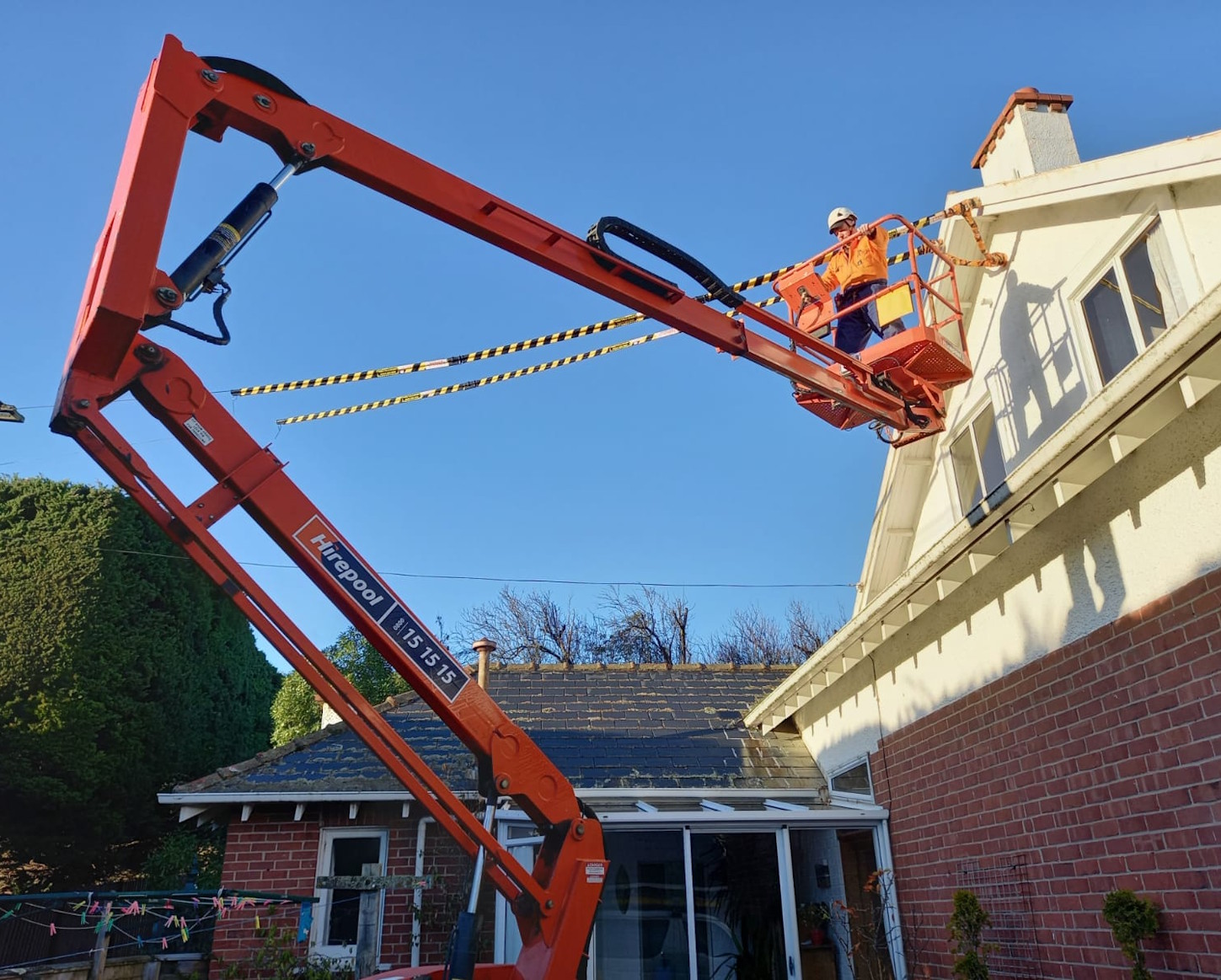 Installation of Tiger Tails / power line protection